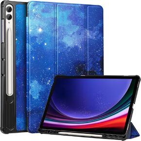 Fintie Slim Case for Samsung Galaxy Tab S10 Plus 2024/ Tab S9 Plus 2023 12.4 Inch with S Pen Holder, Ultra Thin Lightweight Tri-Fold Stand Cover with Auto Wake/Sleep, Black