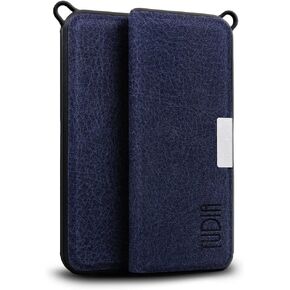 TUDIA Travel Case Compatible for KardiaMobile EKG Monitor, Premium Leather Magnetic Closure with Key Holder Protective Carrying Case Designed for KardiaMobile - Blue