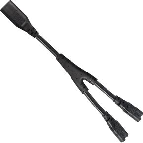 Y سبليت سلك الطاقة IEC320 C8 إلى 2XC7 Y سلك الطاقة الفاصل C8 ذكر إلى ثنائي C7 أنثى الشكل 8 سلك طاقة تمديد 1 في 2 خارج سلك مقسم الطاقة IEC C7 إلى C8 كابل الطاقة 30 سم in Kuwait