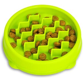 Catstages Kitty Slow Feeder Cat Bowl, Blue