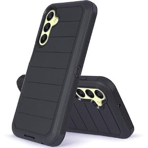 Compatible for Samsung Galaxy A25 5G 6.5'' Screen Case with Clip Belt Holster, Heavy Duty Military Grade Drop Protective Case with Built in Screen Protector (Armor)