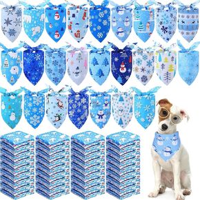 Abbylike 200 Pieces Paw Print Dog Bandanas Bulk Paw Bandanas for Dogs Pets Triangle Kerchief Bibs for Puppy Pet Cats Party Costume Accessories
