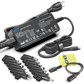 KFD 100W USB C Universal Laptop Charger for MacBook Razer MSI LG Sony ASUS Lenovo HP Dell Samsung Acer Surface Gateway Huawei Fujitsu Toshiba Tablet Speaker Smartphone PD Power Supply Cord Cable