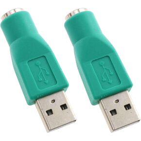 E-outstanding 2pcs PS/2 Female to USB Male Converter USB to PS2 Adapter for Mouse and Keyboard Computer PC Laptop Accessories