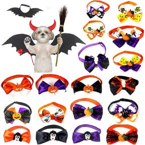Wepetyo 10 Pcs Dog Bow Ties,Spring Summer Style Cute Bowtie Collar Accessories for Small Medium Dogs Puppies Cats(Mixed Styles)