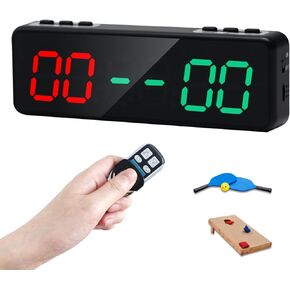 Electronic Scoreboard with Remote,Tripod Protable LED Digital Cornhole Score Keeper with Score/Timer/Count Up/Count Down/Stopwatch/Gym Mode for Backyard lawns Table Game Indoor Outdoor