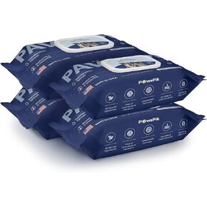 Made in USA Premium Pet Wipes with All Natural Ingredients for Dogs & Cats, Body, Ears, Face, Butt & Paws - 8x8 Inch Large - Unscented, Ultra Thick, Hypoallergenic & Alcohol-Free (1 Pack (100 pcs))