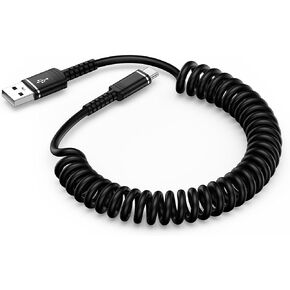USB C Coiled Cable Fast Charging, Coiled USB to USB C Cable for iPhone 16 Pro Max/16/15 Pro/15 Plus, 4FT Retractable Type C Car Charger Cord, USB C Android Auto Carplay Cable for Samsung, Pixel, iPad