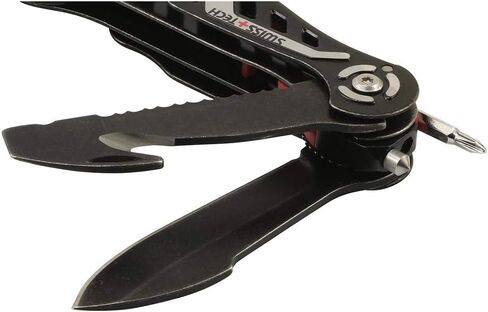 SWISS+TECH ST021005 12-in-1 Multi-Pliers, Stainless Steel, Black Stone-Washed (Single Pack) in Kuwait