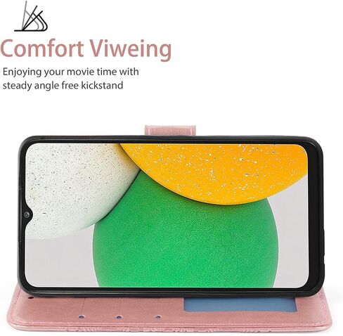 Case for Galaxy A03 Core/Samsung A03 Core SM-A032F Wallet Case with Tempered Glass Screen Protector, Leather Flip Credit Card Holder Stand Phone Cover for Samsung Galaxy A03 Core Rose Gold in Kuwait