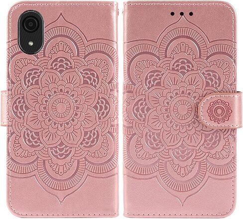 Case for Galaxy A03 Core/Samsung A03 Core SM-A032F Wallet Case with Tempered Glass Screen Protector, Leather Flip Credit Card Holder Stand Phone Cover for Samsung Galaxy A03 Core Rose Gold in Kuwait