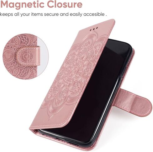 Case for Galaxy A03 Core/Samsung A03 Core SM-A032F Wallet Case with Tempered Glass Screen Protector, Leather Flip Credit Card Holder Stand Phone Cover for Samsung Galaxy A03 Core Rose Gold in Kuwait