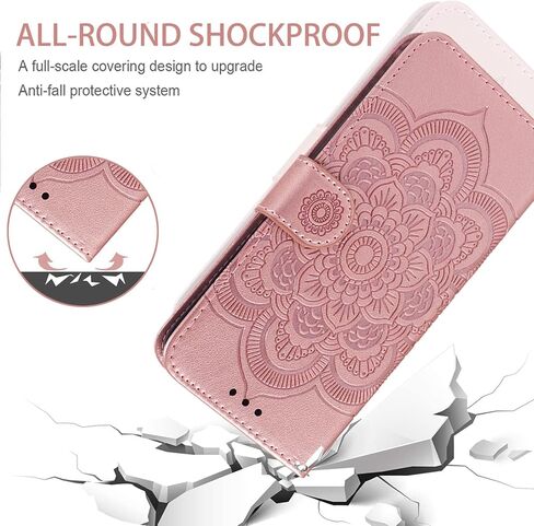 Case for Galaxy A03 Core/Samsung A03 Core SM-A032F Wallet Case with Tempered Glass Screen Protector, Leather Flip Credit Card Holder Stand Phone Cover for Samsung Galaxy A03 Core Rose Gold in Kuwait