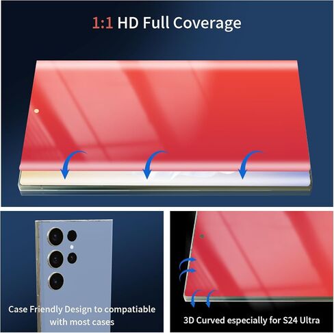 2 Pack Gradient for Samsung Galaxy S24 Ultra Privacy Screen Protector Soft Film, Anti-Spy Anti-Blue Light, Colorful Full Protection & Touch Sensitive for Galaxy S24 Ultra 5G in Saudi Arabia