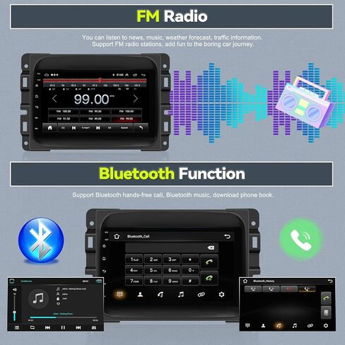 SIXTOP [2+64G] Android Car Stereo for Dodge Ram 2013-2016 Upgrade Replacement Radio Carplay Android Auto 7 inch Touchscreen Multimedia Player Head Unit FM Radio GPS Bluetooth + AHD Camera&MIC in Saudi Arabia