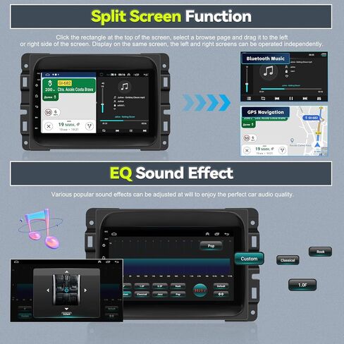 SIXTOP [2+64G] Android Car Stereo for Dodge Ram 2013-2016 Upgrade Replacement Radio Carplay Android Auto 7 inch Touchscreen Multimedia Player Head Unit FM Radio GPS Bluetooth + AHD Camera&MIC in Saudi Arabia