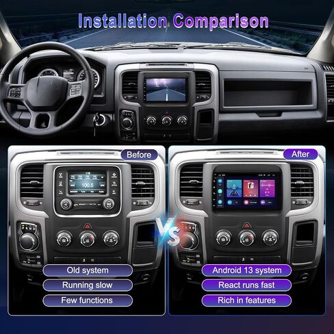 SIXTOP [2+64G] Android Car Stereo for Dodge Ram 2013-2016 Upgrade Replacement Radio Carplay Android Auto 7 inch Touchscreen Multimedia Player Head Unit FM Radio GPS Bluetooth + AHD Camera&MIC in Saudi Arabia