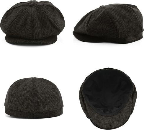 KUJUHA Wool Newsboy Cap for Men Flat Irish Cabbie Ivy Gatsby Newsboy Driving Hat Hunting Cap in Kuwait