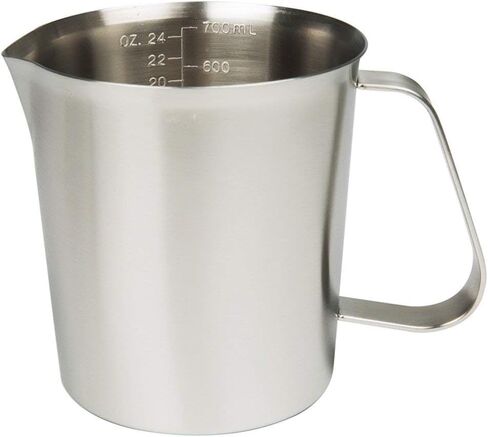 Measuring Cup, Stainless Steel Measuring Cup (16 Ounce/ 0.5 Liter- 2 Cup), Milk Frothing Pitcher, Steaming Pitcher, Milk Frothing Cup Jug with Marking with Handle for Espresso Machines, Latte Art in Saudi Arabia