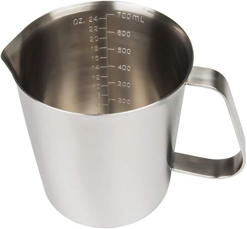 Measuring Cup, Stainless Steel Measuring Cup (16 Ounce/ 0.5 Liter- 2 Cup), Milk Frothing Pitcher, Steaming Pitcher, Milk Frothing Cup Jug with Marking with Handle for Espresso Machines, Latte Art in Saudi Arabia