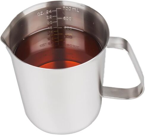 Measuring Cup, Stainless Steel Measuring Cup (16 Ounce/ 0.5 Liter- 2 Cup), Milk Frothing Pitcher, Steaming Pitcher, Milk Frothing Cup Jug with Marking with Handle for Espresso Machines, Latte Art in Saudi Arabia