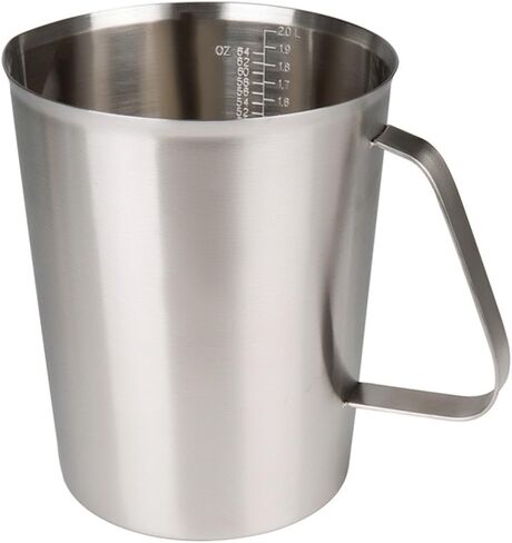 Measuring Cup, Stainless Steel Measuring Cup (16 Ounce/ 0.5 Liter- 2 Cup), Milk Frothing Pitcher, Steaming Pitcher, Milk Frothing Cup Jug with Marking with Handle for Espresso Machines, Latte Art in Saudi Arabia