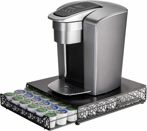 Flagship k cup Pods Storage Drawer Coffee Pod Storage Holder, K cup Pods Organizer shelf for Keurig(42 Pods Iron) in Kuwait