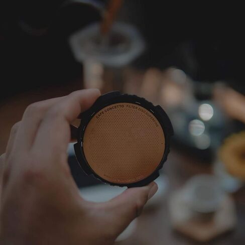 Filter for use in AeroPress Go/AeroPress Coffee Makers (Superfine) - Premium Replacement Disc - Reusable Metal, Titanium Coated Stainless Steel. Upgrade Your Mesh or Filter Papers in Saudi Arabia