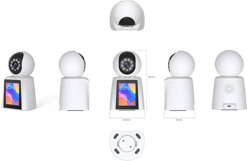 Video Call Security Camera Indoor, Nanny Camera Baby Monitor Pet Camera,Two-Way Video,One-Touch Call,360-Degree View WiFi Camera for Home Security, Motion Tracking, IR Night Vision in Saudi Arabia