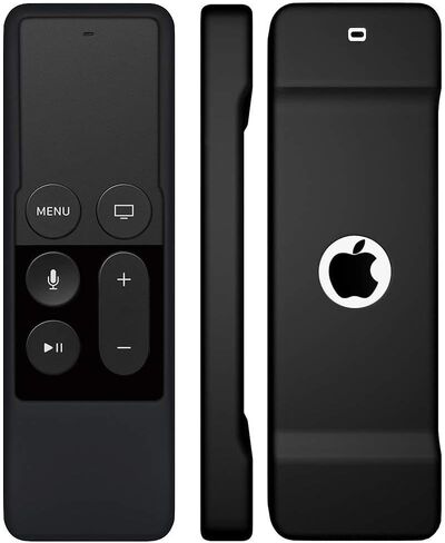 Remote Case Compatible with Apple TV 4K (5th) and 4th Generation, Auswaur Shock Proof Silicone Remote Cover Case Compatible with Apple TV 4th Gen 4K 5th Siri Remote Controller - Black in Saudi Arabia