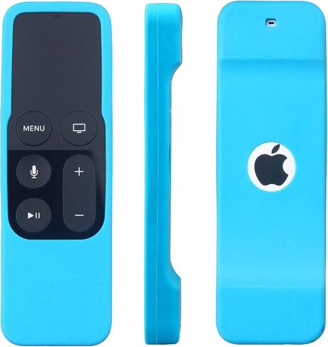 حافظة عن بعد متوافقة مع Apple TV 4K (الجيل الخامس) والجيل الرابع، حافظة غطاء عن بعد من السيليكون المقاوم للصدمات متوافقة مع جهاز التحكم عن بعد Apple TV 4th Gen 4K 5th Siri - أسود in Saudi Arabia
