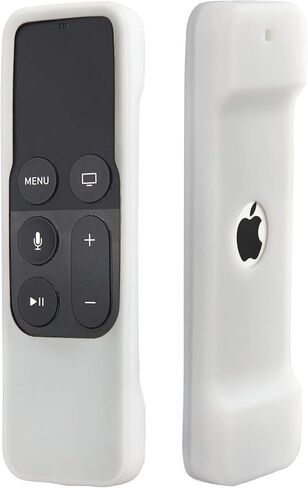 Remote Case Compatible with Apple TV 4K (5th) and 4th Generation, Auswaur Shock Proof Silicone Remote Cover Case Compatible with Apple TV 4th Gen 4K 5th Siri Remote Controller - Black in Saudi Arabia
