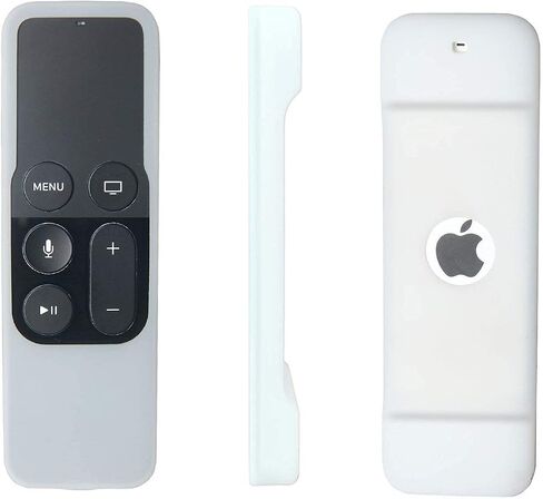 Remote Case Compatible with Apple TV 4K (5th) and 4th Generation, Auswaur Shock Proof Silicone Remote Cover Case Compatible with Apple TV 4th Gen 4K 5th Siri Remote Controller - Black in Saudi Arabia