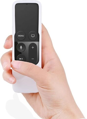 Remote Case Compatible with Apple TV 4K (5th) and 4th Generation, Auswaur Shock Proof Silicone Remote Cover Case Compatible with Apple TV 4th Gen 4K 5th Siri Remote Controller - Black in Saudi Arabia
