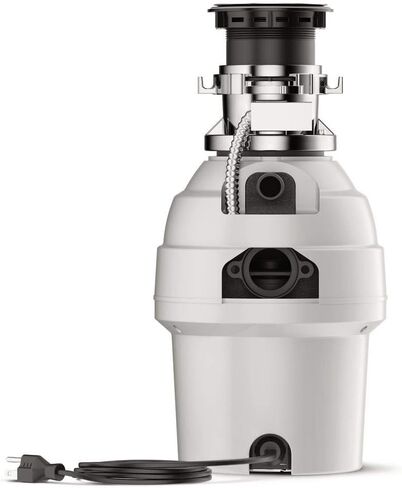 Waste King L-2600TC Activation 1/2 HP Garbage Disposal with Safer Controlled Griding Power Cord Included, 15.56, Silver/red in Saudi Arabia