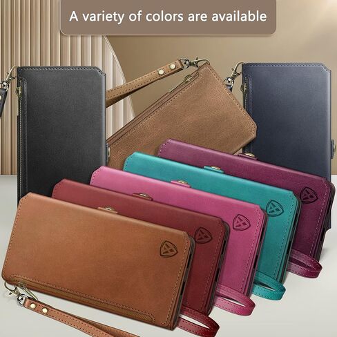 XcaseBar for iPhone 13 Pro Max 6.7" Wallet case with Credit Card Holder,【RFID Blocking】 Zipper Flip Folio Book PU Leather Phone case Shockproof Cover Women Men for Apple 13ProMax case Black in Saudi Arabia