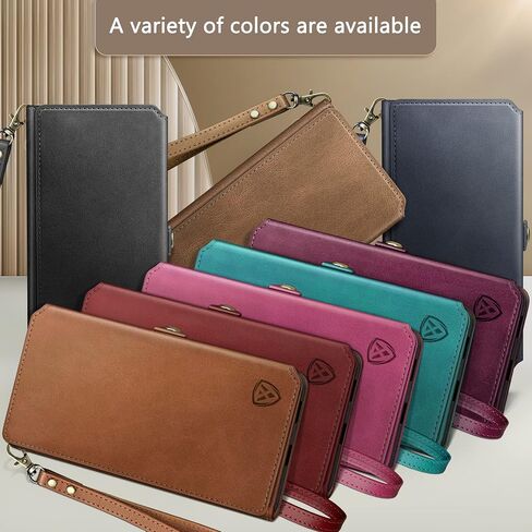 XcaseBar for iPhone 13 Pro Max 6.7" Wallet case with Credit Card Holder,【RFID Blocking】 Zipper Flip Folio Book PU Leather Phone case Shockproof Cover Women Men for Apple 13ProMax case Black in Saudi Arabia