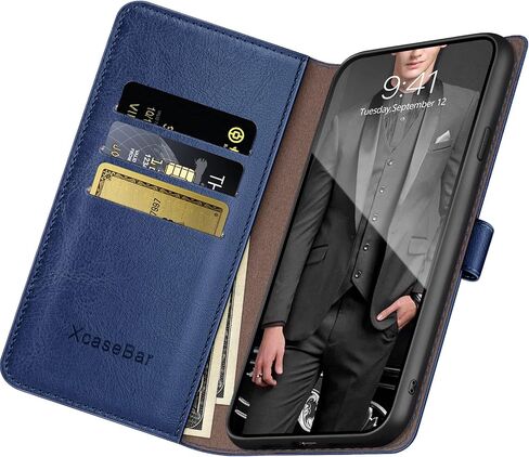 XcaseBar for Samsung Galaxy A13 5G Wallet case with 【RFID Blocking】 Credit Card Holder,Flip Folio Book PU Leather Phone case Shockproof Protective Cover Women Men for Samsung A13 case Light Brown in Saudi Arabia