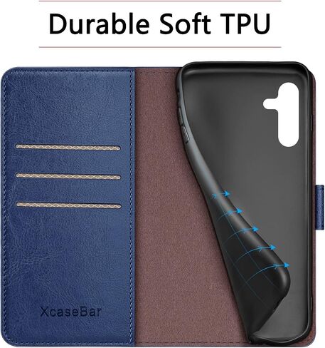 XcaseBar for Samsung Galaxy A13 5G Wallet case with 【RFID Blocking】 Credit Card Holder,Flip Folio Book PU Leather Phone case Shockproof Protective Cover Women Men for Samsung A13 case Light Brown in Saudi Arabia