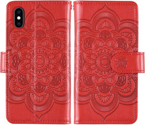 Asuwish Compatible with iPhone Xs Max Wallet Case and Tempered Glass Screen Protector Flower Leather Flip Card Holder Cell Phone Cover for i X XR Xsmax 10x SX Xmax 10xs 10s 10 Plus Xmaxs Women Purple in Kuwait