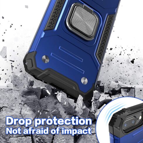 for iPhone 8 Plus Case with Screen Protector,Shock Absorption Drop Test Cover with Car Mount Kickstand Lightweight Protective Phone Case for iPhone 8 Plus/7 Plus/6S Plus,Red in Saudi Arabia