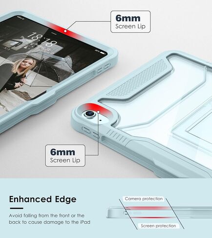حافظة حماية DTTOCASE لجهاز iPad الجيل العاشر 2022، غطاء لجهاز iPad 10.9 بوصة مع ظهر متجمد غير لامع مقاوم للصدمات - أصفر in Saudi Arabia