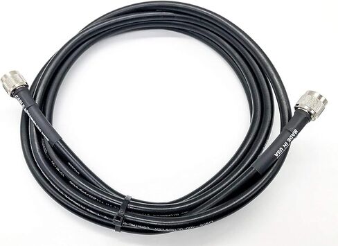 Cable Assemblies Now LMR-400/LMR400 Times Microwave Low Loss Coaxial Cable - N-Male to N-Male Connectors - 25 Feet - Made in The USA in Saudi Arabia