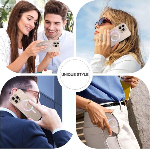 BENTOBEN Magnetic for iPhone 16 Pro Max Case, Clear Crystal Glitter Phone Case [Compatible with MagSafe] Shockproof Sparkly Women Girl Protective Cover Case for iPhone 16 Pro Max 6.9'',Clear Glitter in Saudi Arabia