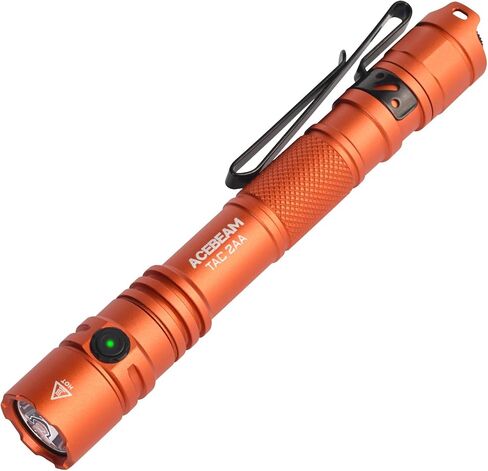 ACEBEAM TAC 2AA EDC Tactical Dual Modes Flashlight, 1400 High Lumens Light | Dual Switch Pocket LED Flashlight, IP68 Super Bright Small Flash Light for Emergency, Camping, Home, Outdoor(SFT-25R HI) in Kuwait
