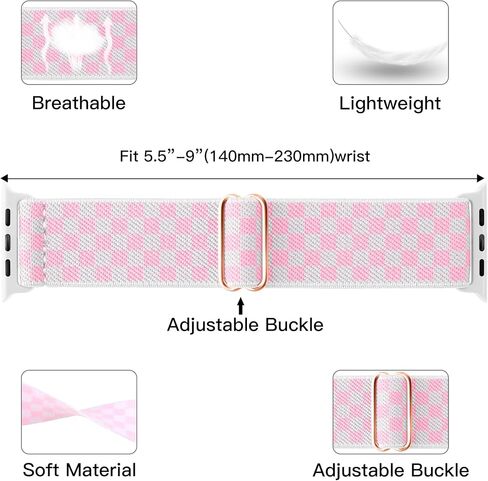 6 Pack Stretchy Solo Loop Compatible with Apple Watch Band 38mm 40mm 41mm 42mm 44mm 45mm 49mm Women Men,Soft Nylon Elastic Braided Strap Wristband for iWatch Series Ultra 9 8 7 6 5 4 3 2 1 SE in Saudi Arabia