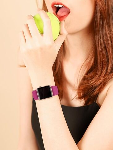 6 Pack Stretchy Solo Loop Compatible with Apple Watch Band 38mm 40mm 41mm 42mm 44mm 45mm 49mm Women Men,Soft Nylon Elastic Braided Strap Wristband for iWatch Series Ultra 9 8 7 6 5 4 3 2 1 SE in Saudi Arabia