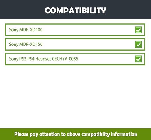 وسائد أذن بديلة متوافقة مع سماعات Sony MDR-XD100 XD150/Sony PS3 PS4 CECHYA-0085 مع جلد بروتين أكثر نعومة/إسفنج الذاكرة in Kuwait