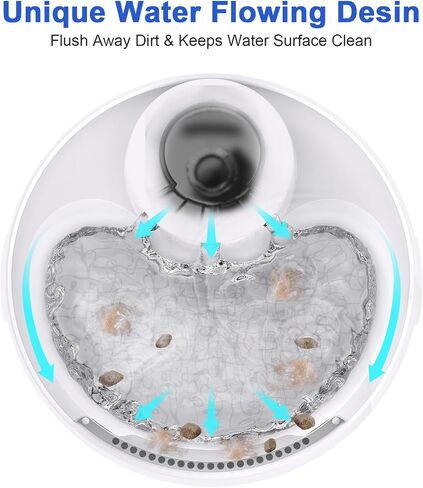 NPET Dog Water Fountain with Splash Guard,169oz/5L Ultra Quiet Automatic Pet Drinking Fountain Triple Filtration Water Bowl for Large Dogs in Saudi Arabia