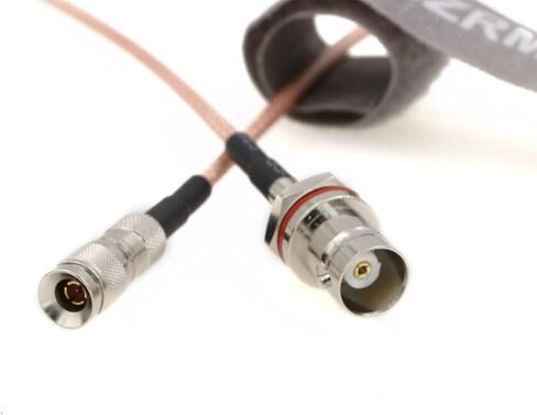 SZRMCC BNC أنثى الحاجز أورينغ إلى DIN 1.0/2.3 ذكر HD SDI كابل لتصميم بلاك ماجيك الأحمر شاشة الكاميرا نقل بيانات الفيديو (30 سم) in Kuwait